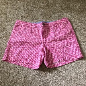 Pink Geometric Print Shorts